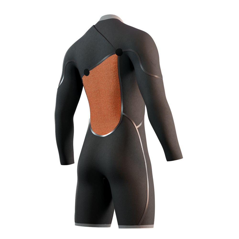 Mystic The One longarm shorty 3/2 mm zipfree heren groen 4