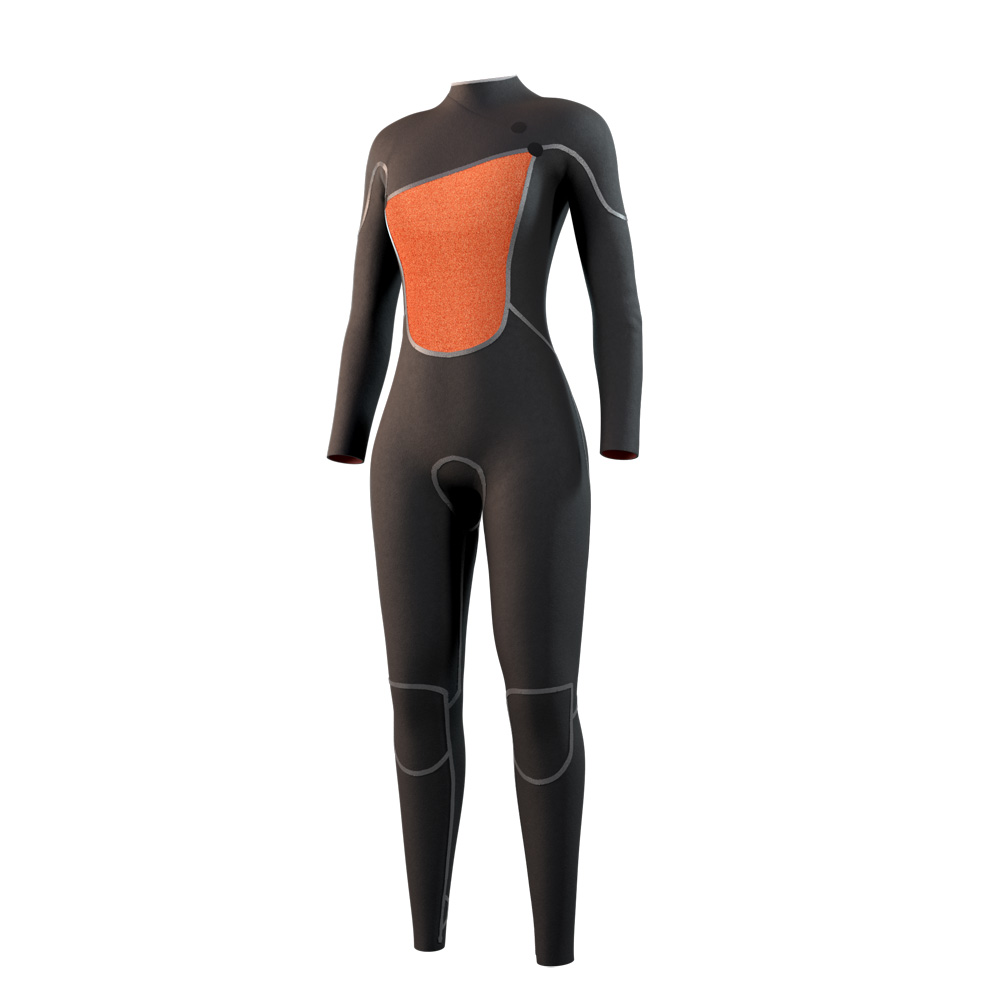 Mystic The One fullsuit 4/3 mm zipfree dames oranje 3
