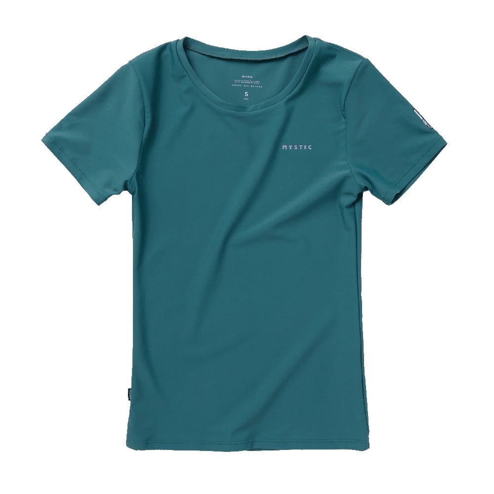 Star rash guard korten mouwen dames teal blauw