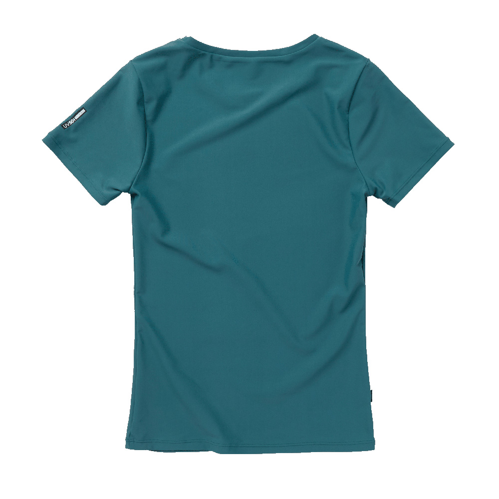 Star rash guard korten mouwen dames teal blauw