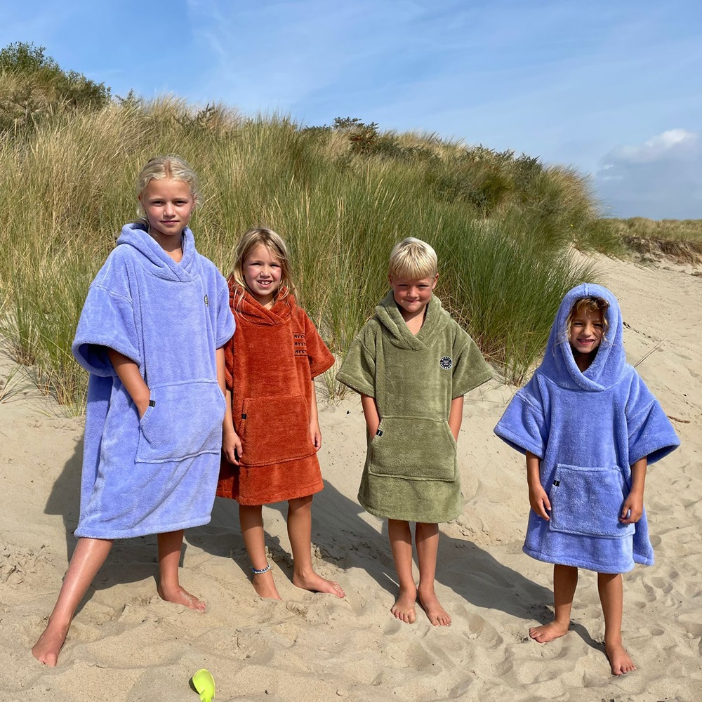 Poncho Teddy Kids olijf groen