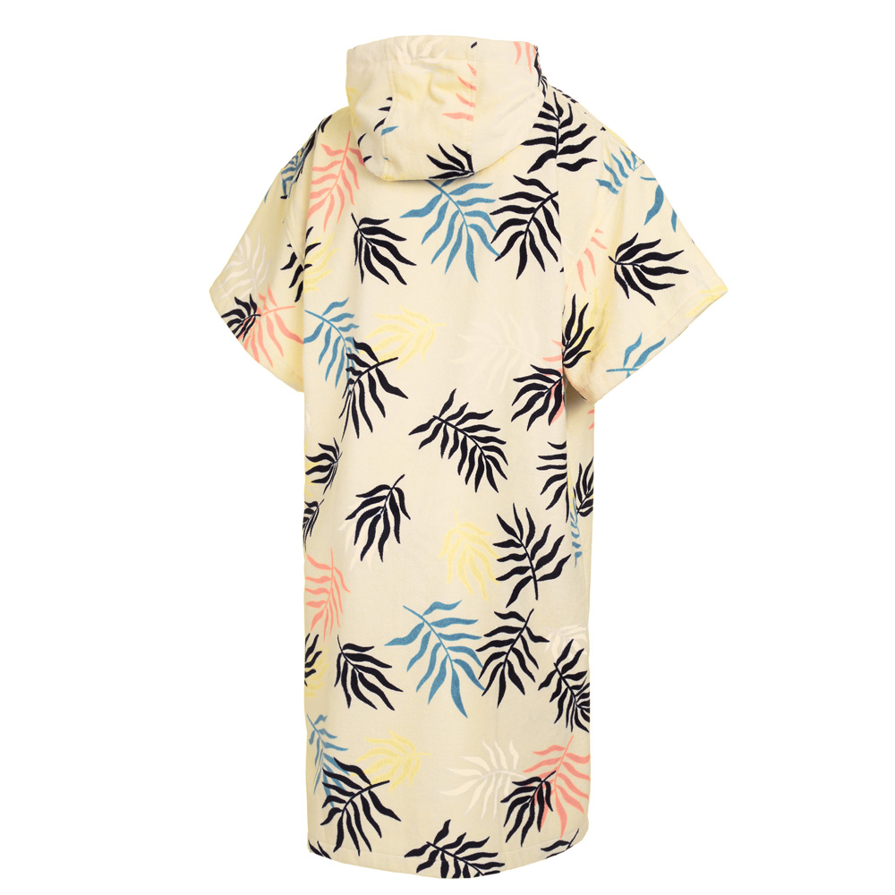 Poncho Velours AOP pastel geel