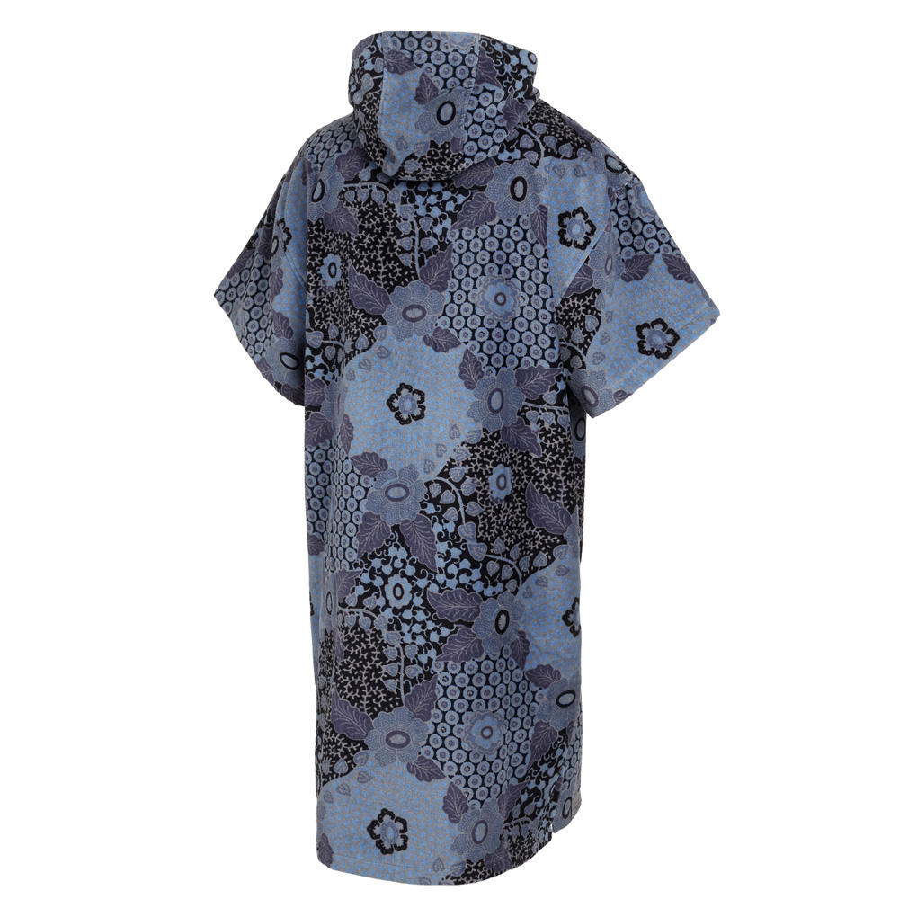 Mystic Poncho Velours AOP unisex blauw / zwart 2