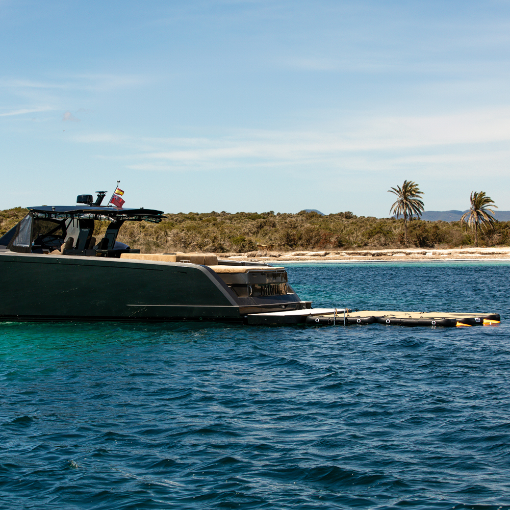 SeaRaft Teak deck zwart small opblaasbaar platform 14