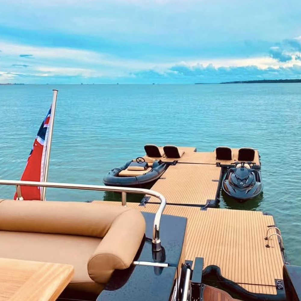 SeaRaft Teak deck zwart small opblaasbaar platform 6