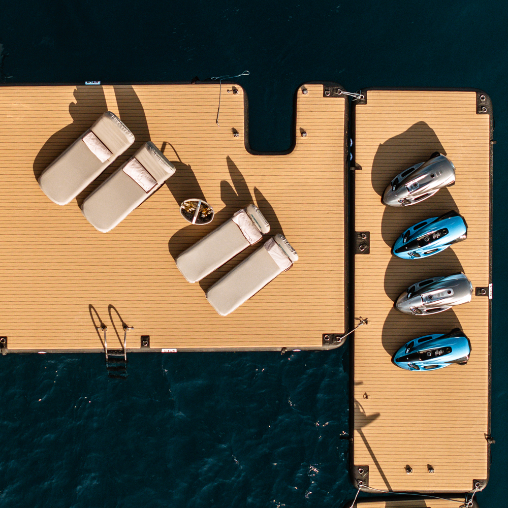 SeaRaft Teak deck grijs small opblaasbaar platform 13