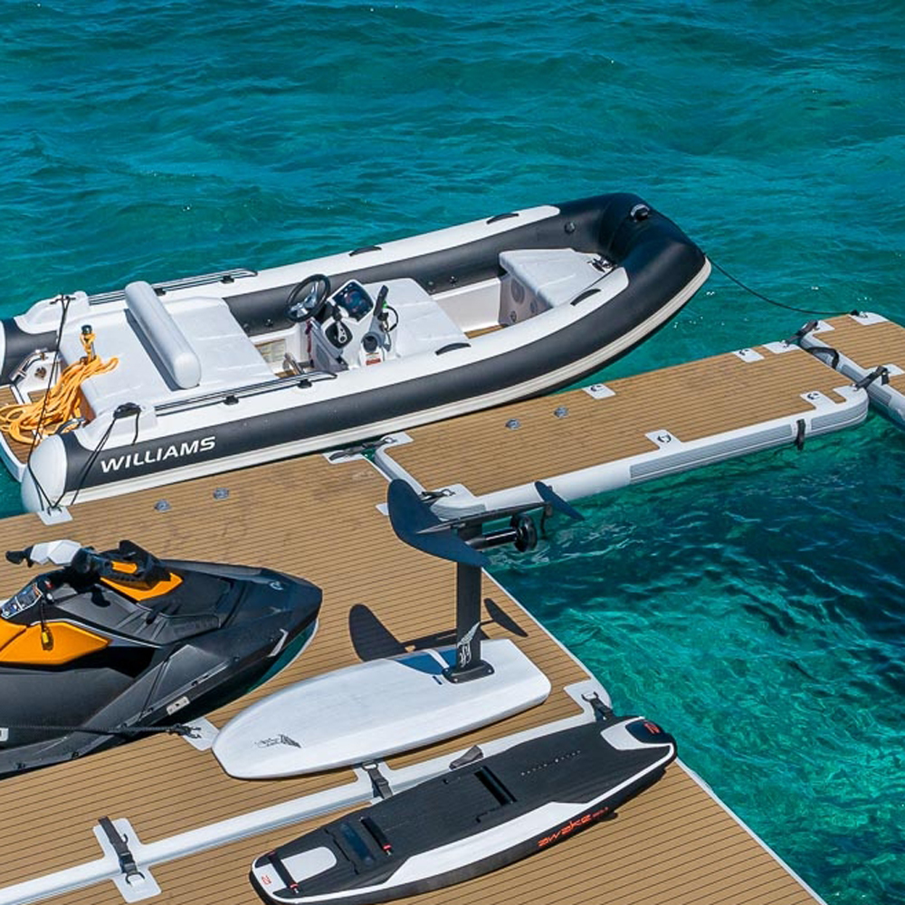 SeaRaft Teak deck grijs small opblaasbaar platform 15