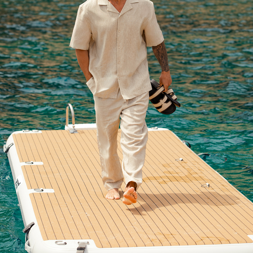 SeaRaft Teak deck grijs small opblaasbaar platform 3