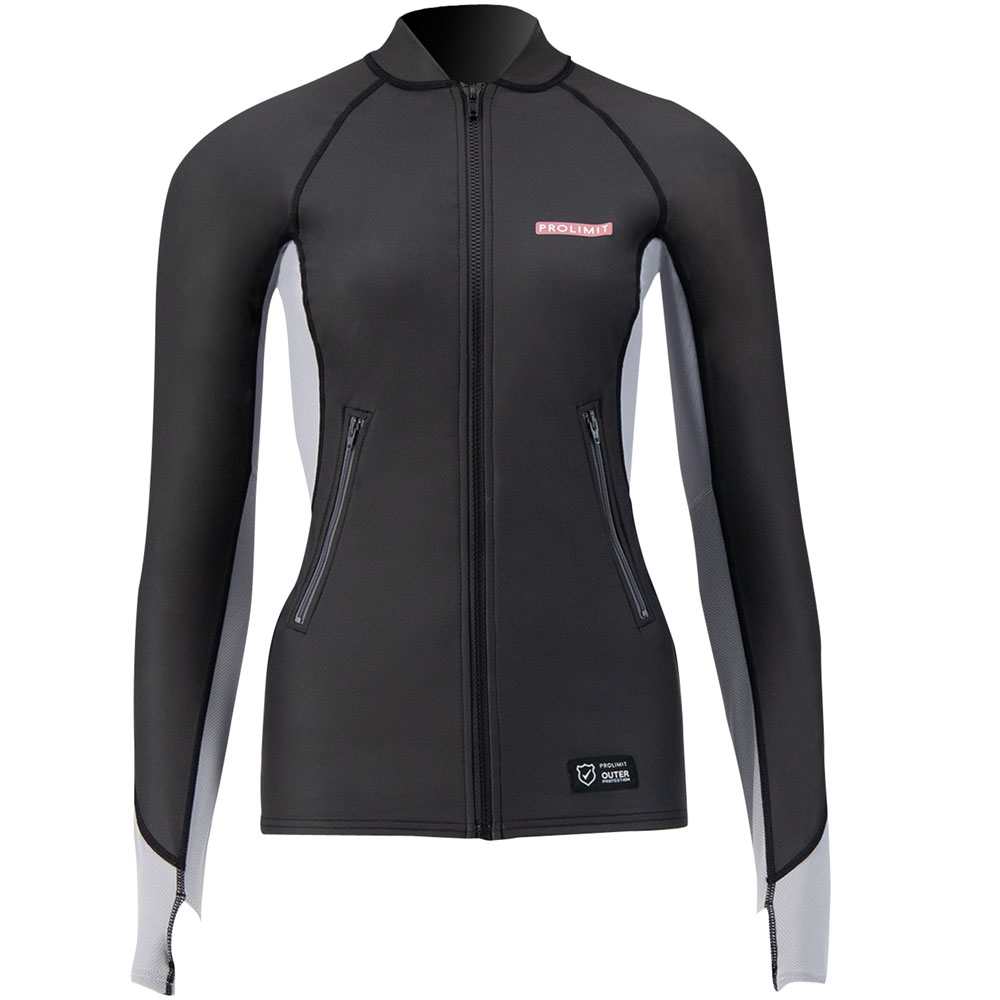 Prolimit Sup top dames loosefit 1.5mm zwart/grijs 1