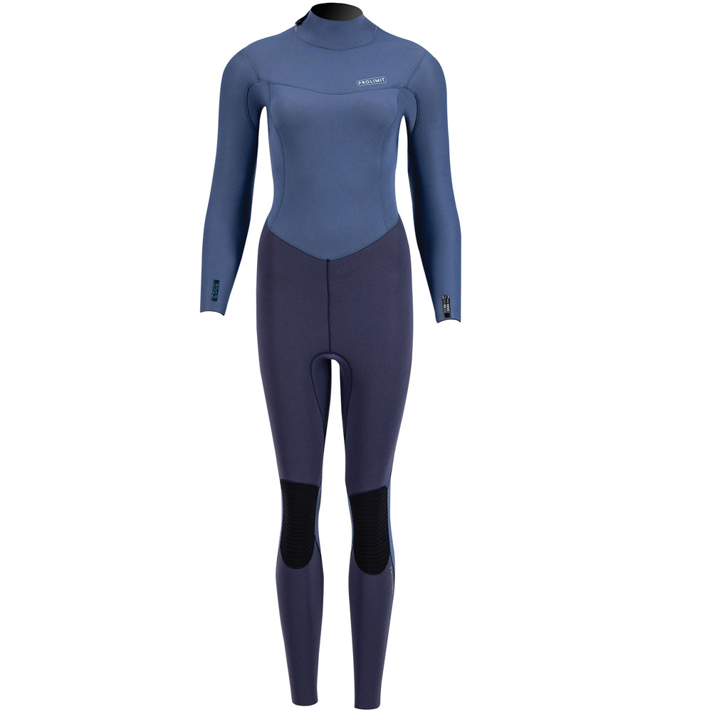 Edge fullsuit 3/2 rugrits navy/blauw wetuit dames