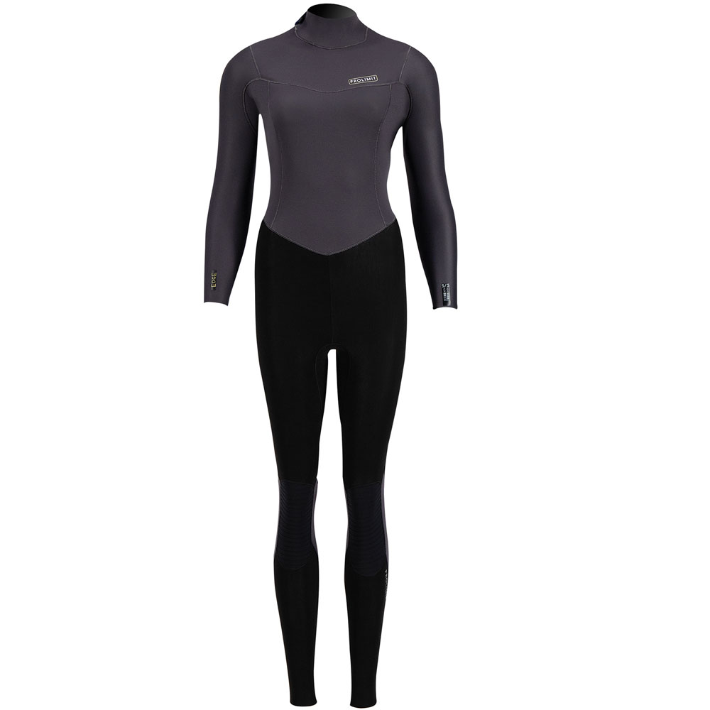 Edge fullsuit 3/2 rugrits zwart wetuit dames