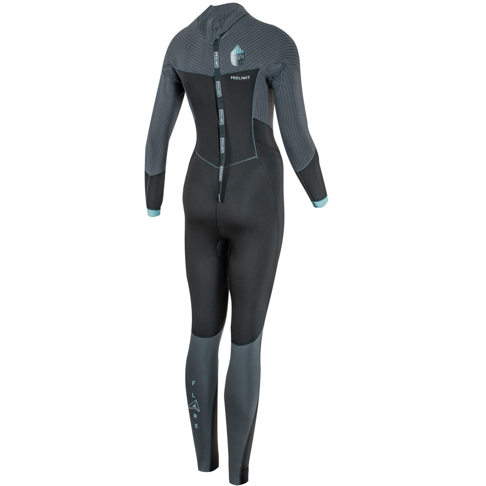 Prolimit Flare steamer DownAirFlex 5/3 mm rugrits zwart wetsuit dames 2