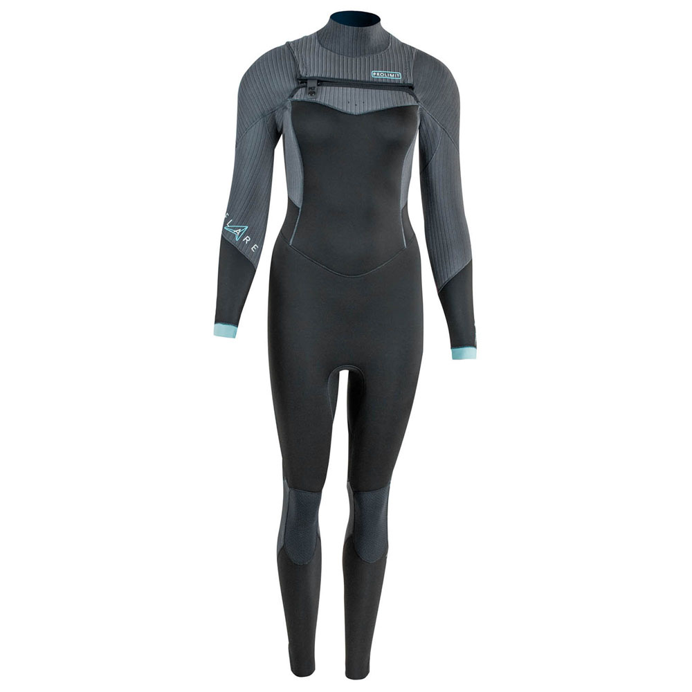 Prolimit Flare steamer DownAirFlex Freezip 4/3 mm borstrits zwart wetsuit dames foto 1