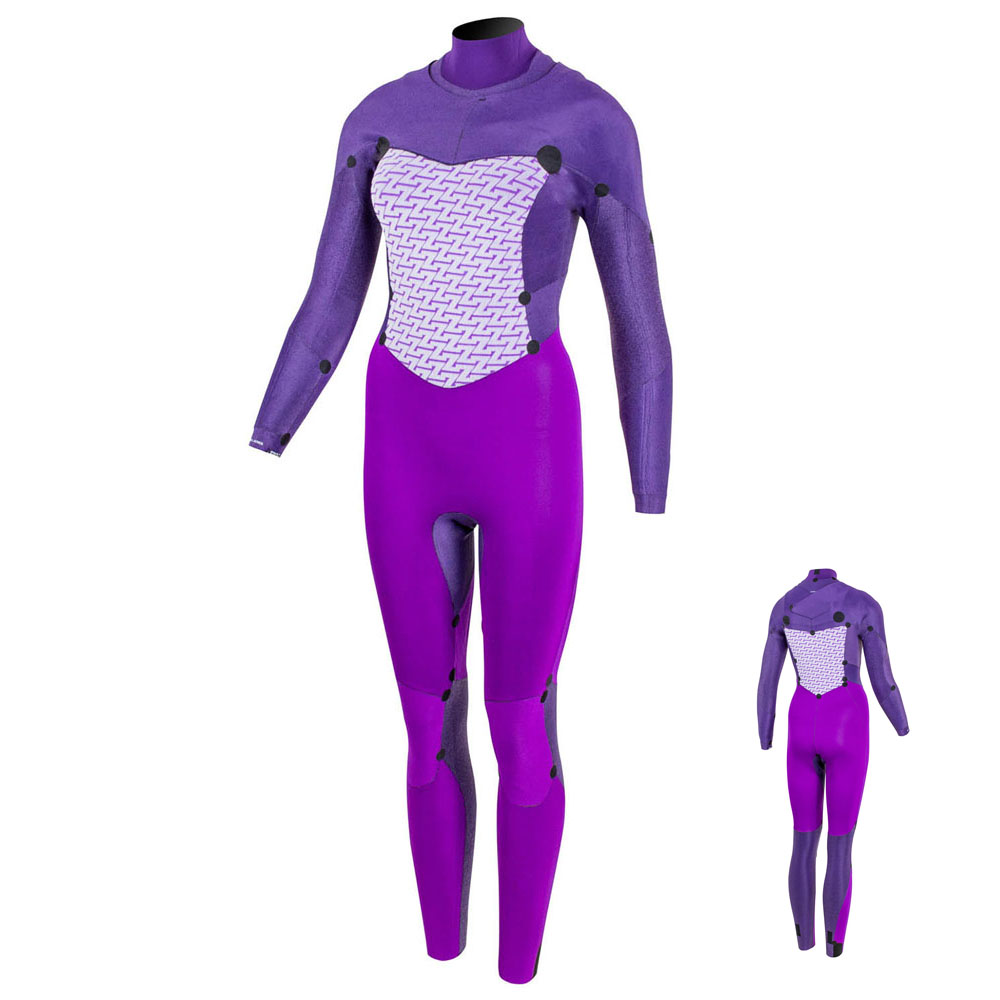 Prolimit Fire steamer Freezip 4/3 mm borstrits grijs wetsuit dames 4