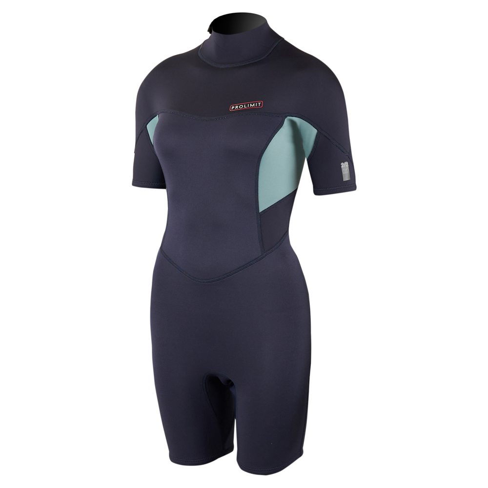 Prolimit Fire shorty 2/2 mm rugrits blauw wetsuit dames 2