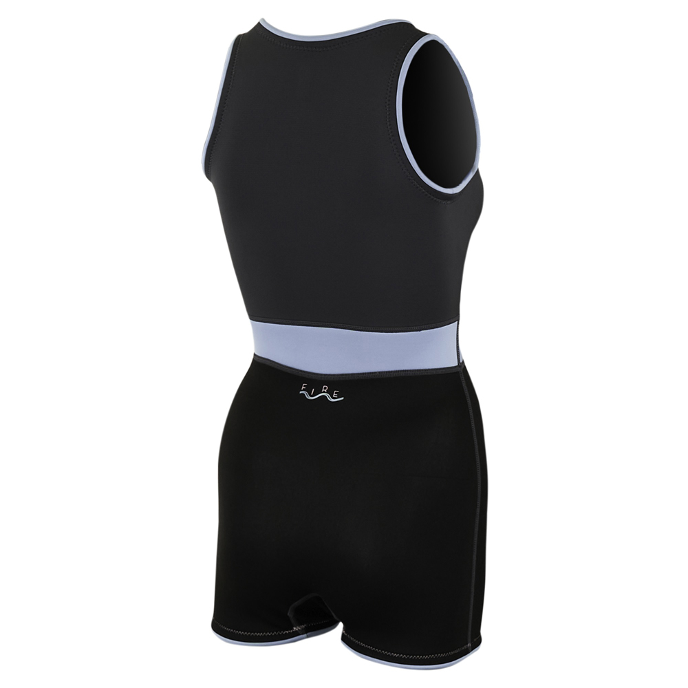 Prolimit Fire sleeveless shorty 2/2 mm borstrits grijs/blauw wetsuit dames 2