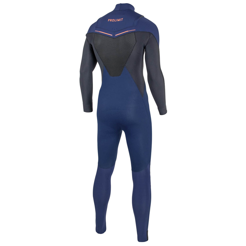 Prolimit Fusion steamer Freezip 3/2 mm borstrits navy wetsuit heren 3