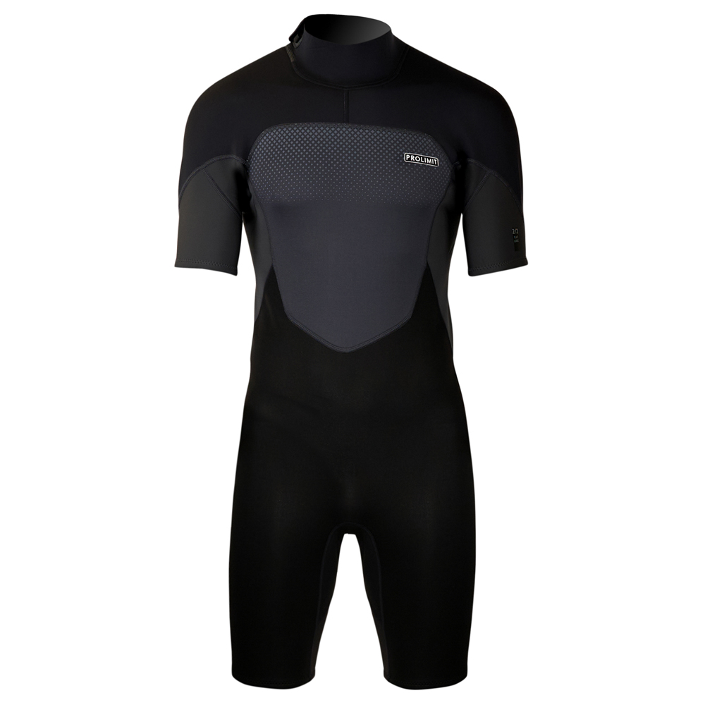 Prolimit Fusion shorty 2/2 mm rugrits zwart wetsuit heren 1