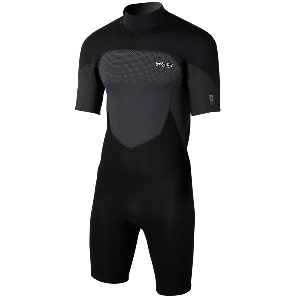 Prolimit Fusion shorty 2/2 mm rugrits zwart wetsuit heren 2