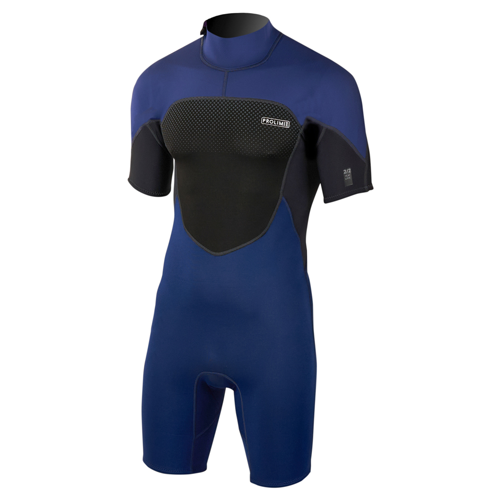 Prolimit Fusion shorty 2/2 mm rugrits navy wetsuit heren 2