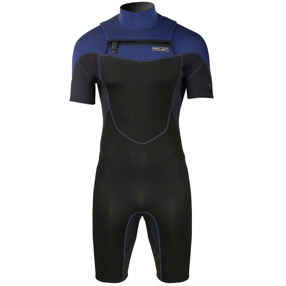 Prolimit Fusion shorty Freezip 2/2 mm borstrits navy wetsuit heren 1