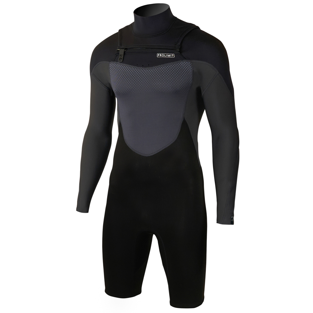 Fusion longarm shorty Freezip 2/2 mm borstrits zwart wetsuit heren