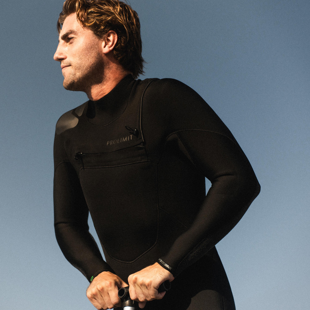 Prolimit Shield foil steamer 4/3 mm borstrits heren zwart 8