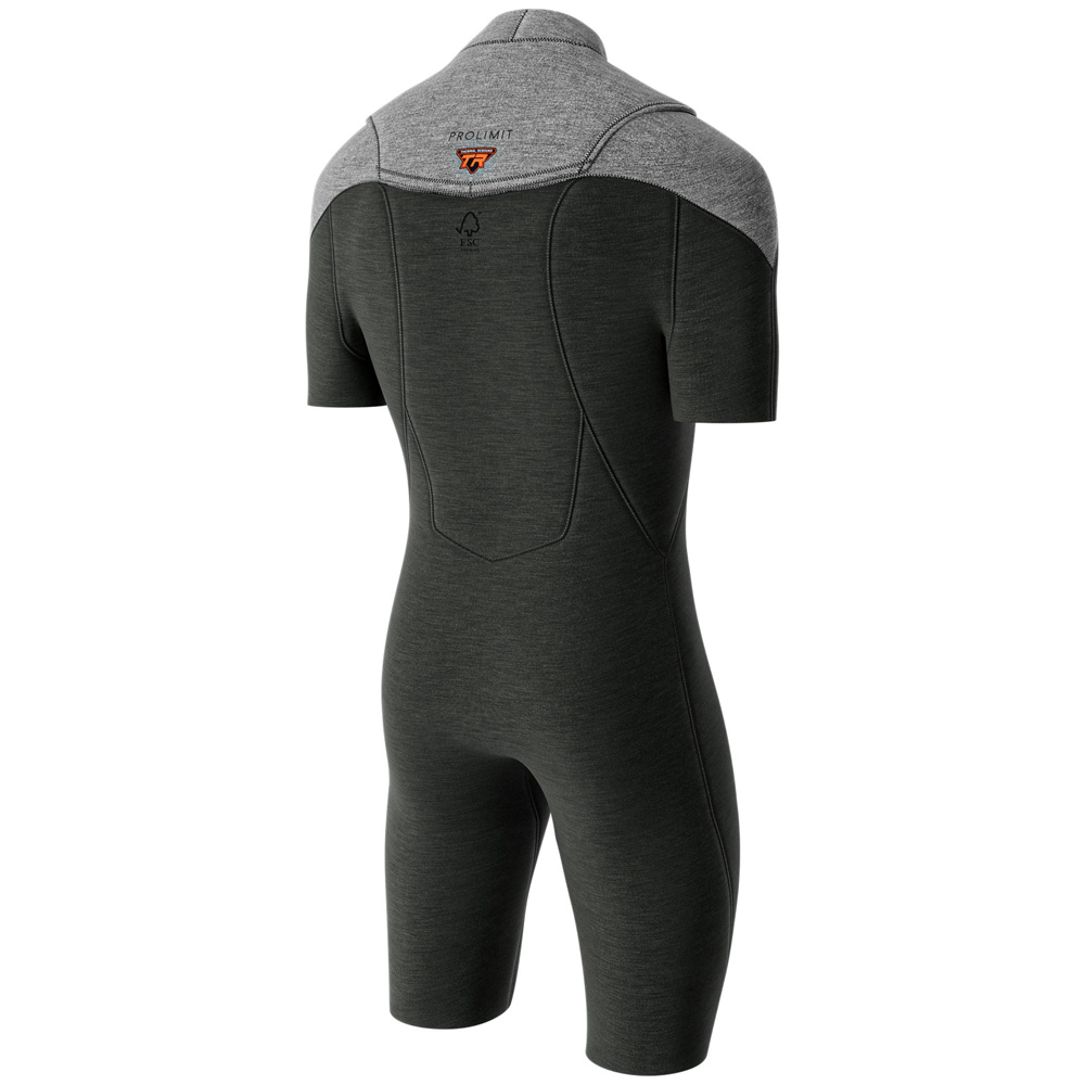 Prolimit Mercury shorty wetsuit 2/2 mm borstrits heren grijs 3
