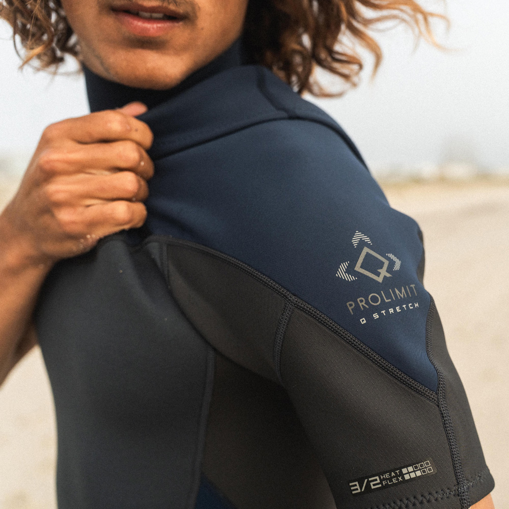Prolimit Fusion shorty wetsuit 2/2 mm rugrits heren blauw 4