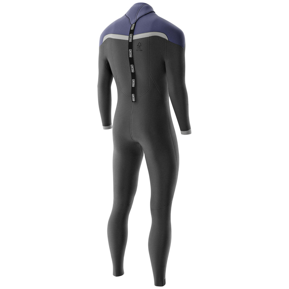 Prolimit ACE steamer wetsuit 5/4 mm rugrits heren grijs 3