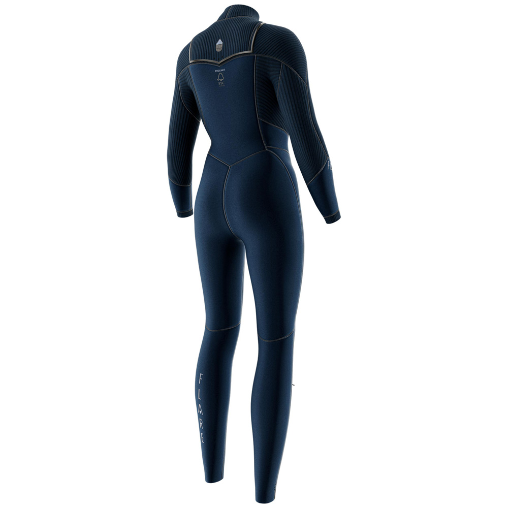 Prolimit Flare steamer wetsuit 5/4 mm borstrits dames blauw 3