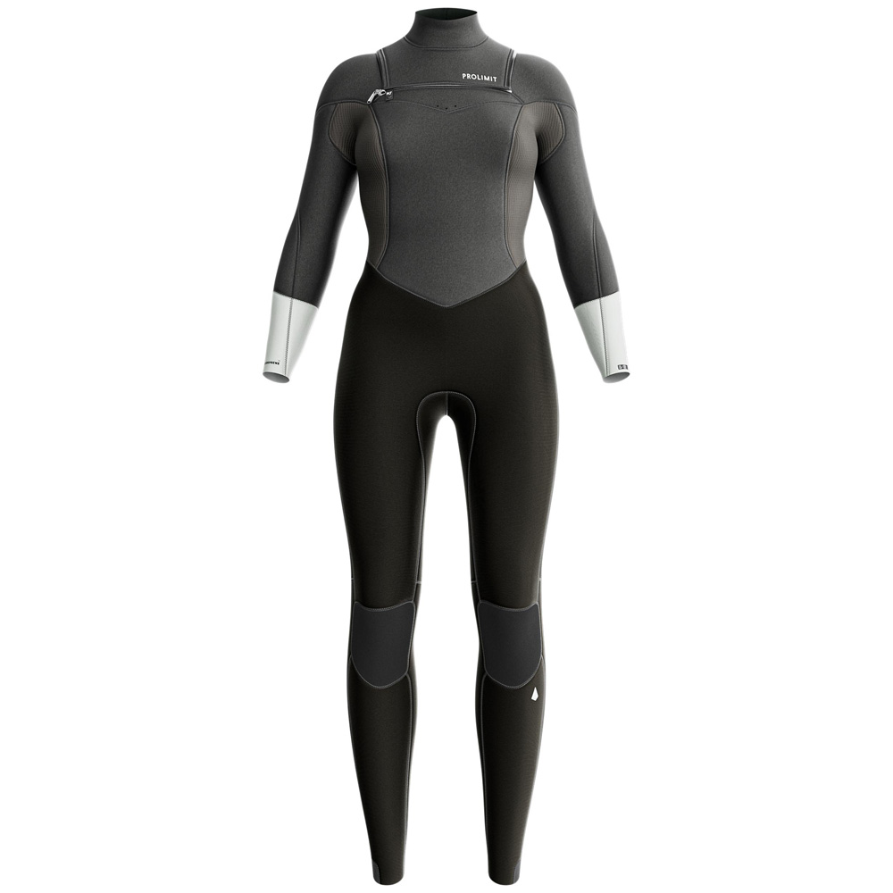 Prolimit Fire steamer wetsuit 5/4 mm borstrits dames grijs 2