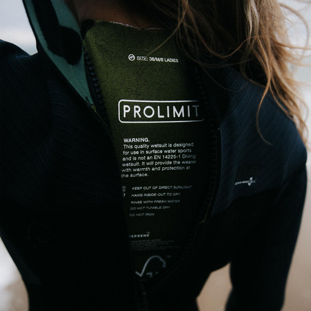 Prolimit Flare steamer rugrits 5/4 mm dames zwart 8