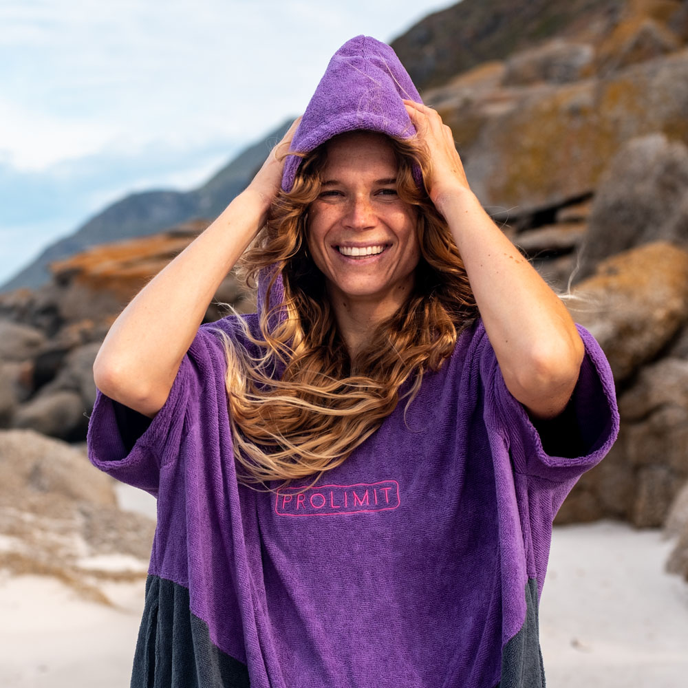 Prolimit Poncho dames roze/grijs 2