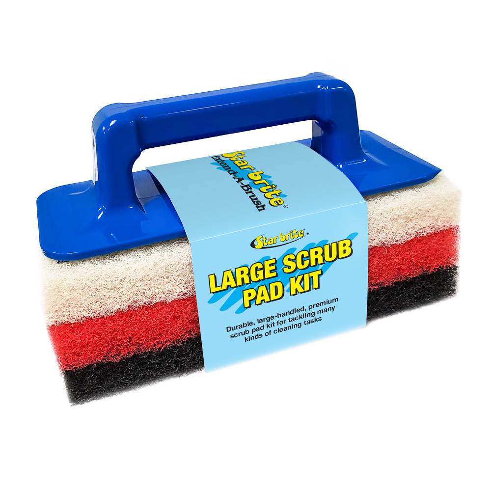 scrub pad kit - handgreep met 3 pads (groot)