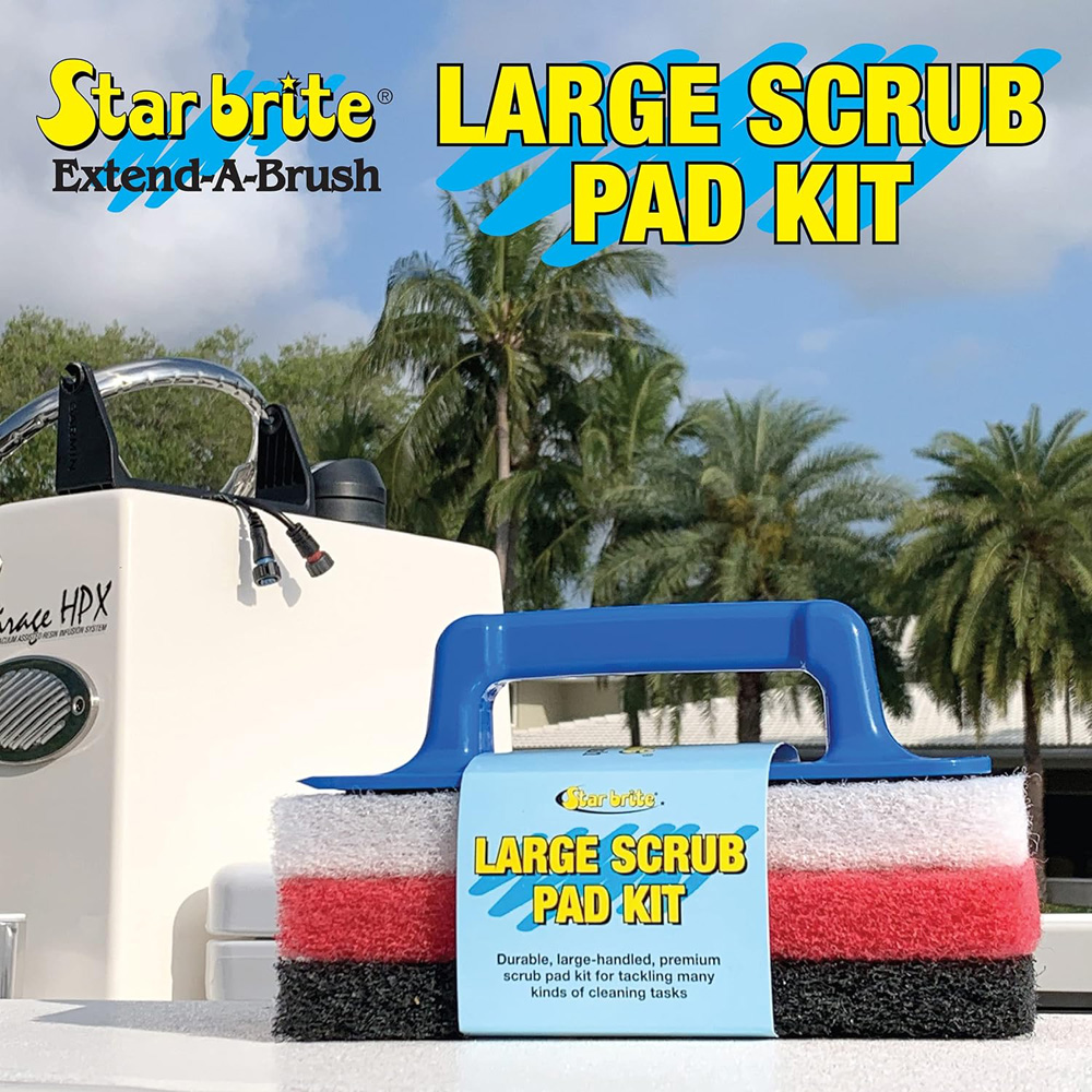 scrub pad kit - handgreep met 3 pads (groot)