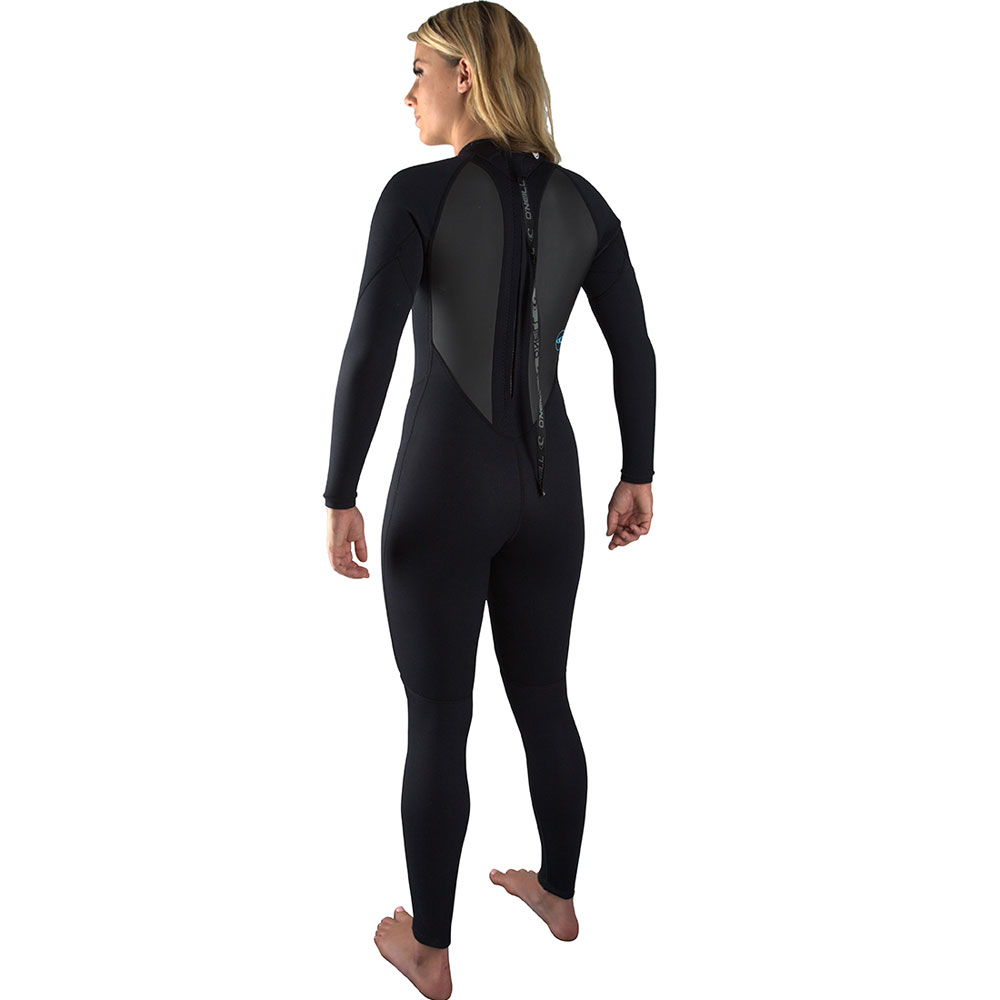 Oneill Reactor-2 3/2mm rug rits fullsuit dames zwart 3