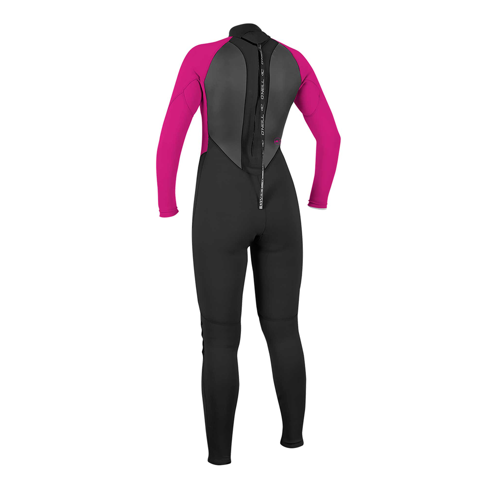 Oneill Reactor-2 3/2mm rug rits fullsuit dames zwart/roze 2