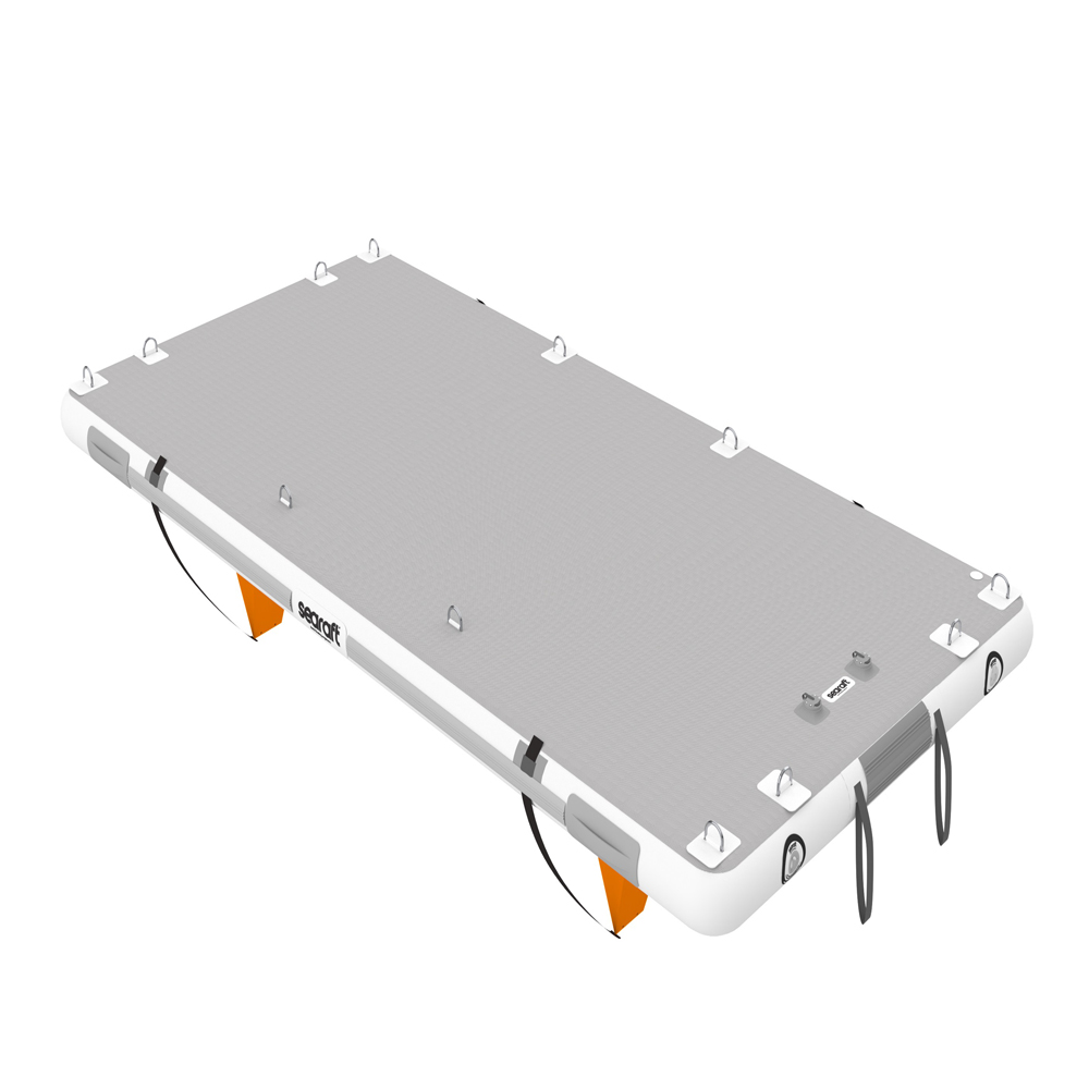 Diamond deck grijs medium opblaasbaar platform