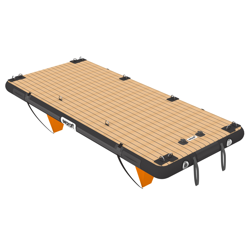 Teak deck zwart medium opblaasbaar platform