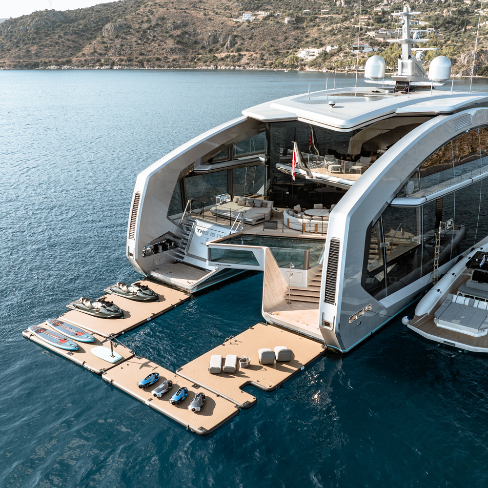 SeaRaft Teak deck zwart medium opblaasbaar platform 18