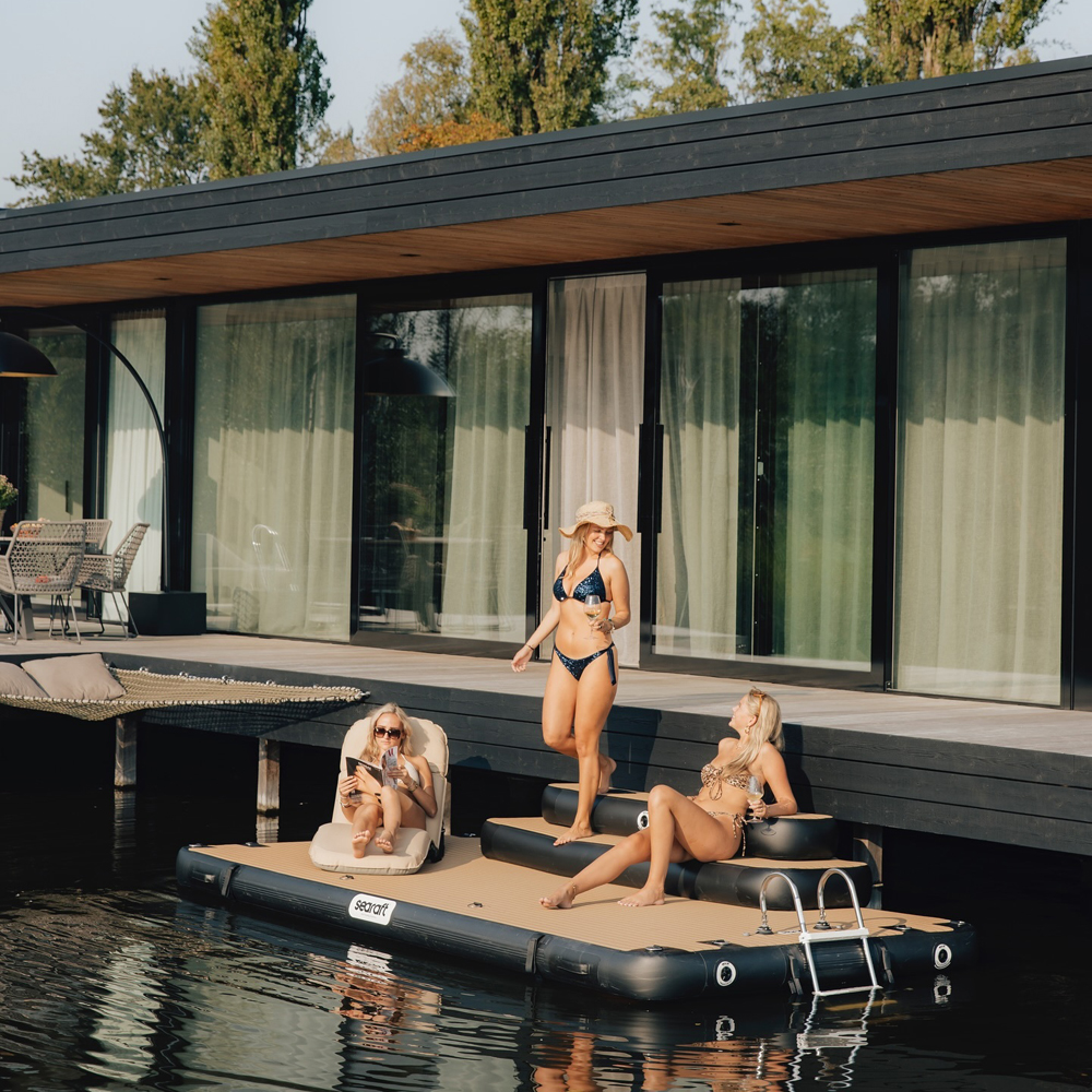 SeaRaft Teak deck zwart medium opblaasbaar platform 7
