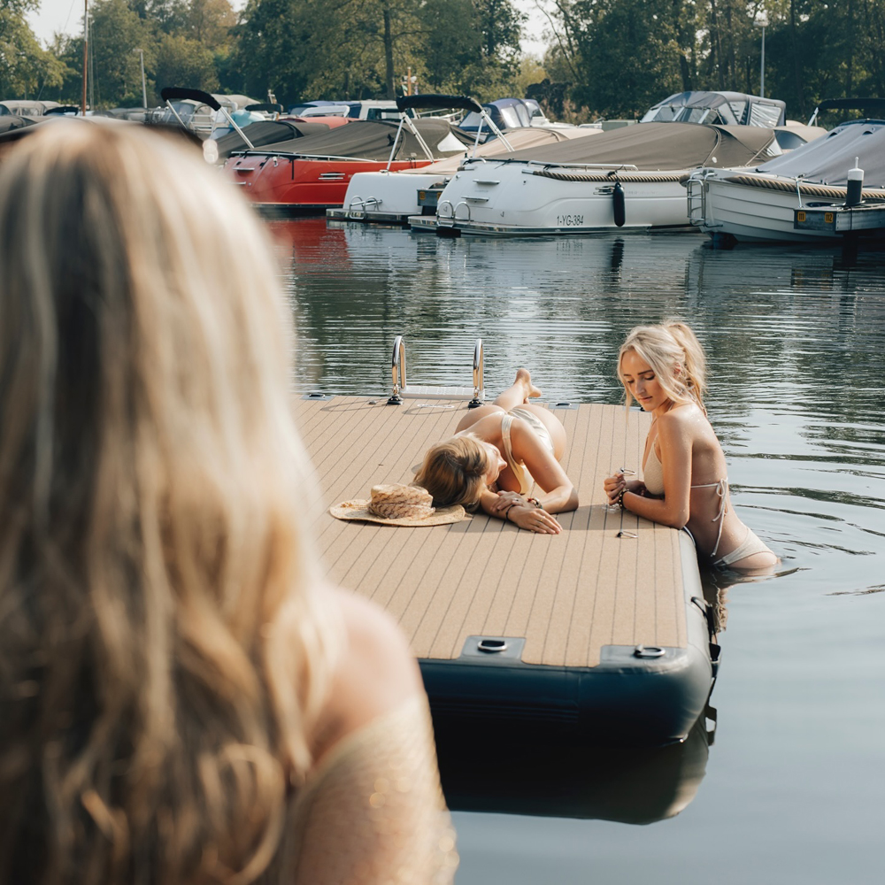 SeaRaft Teak deck zwart medium opblaasbaar platform 8