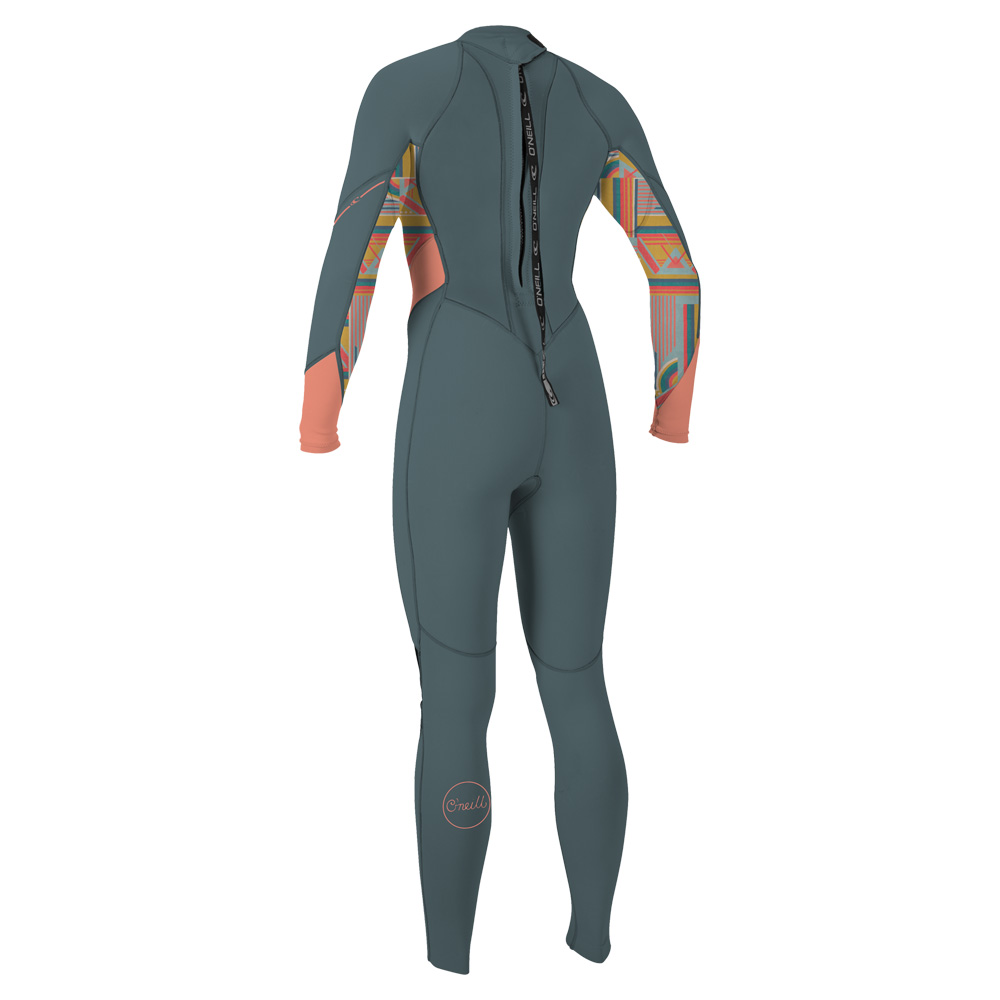 Oneill Bahia fullsuit 3/2 rugrits dames grijs 2