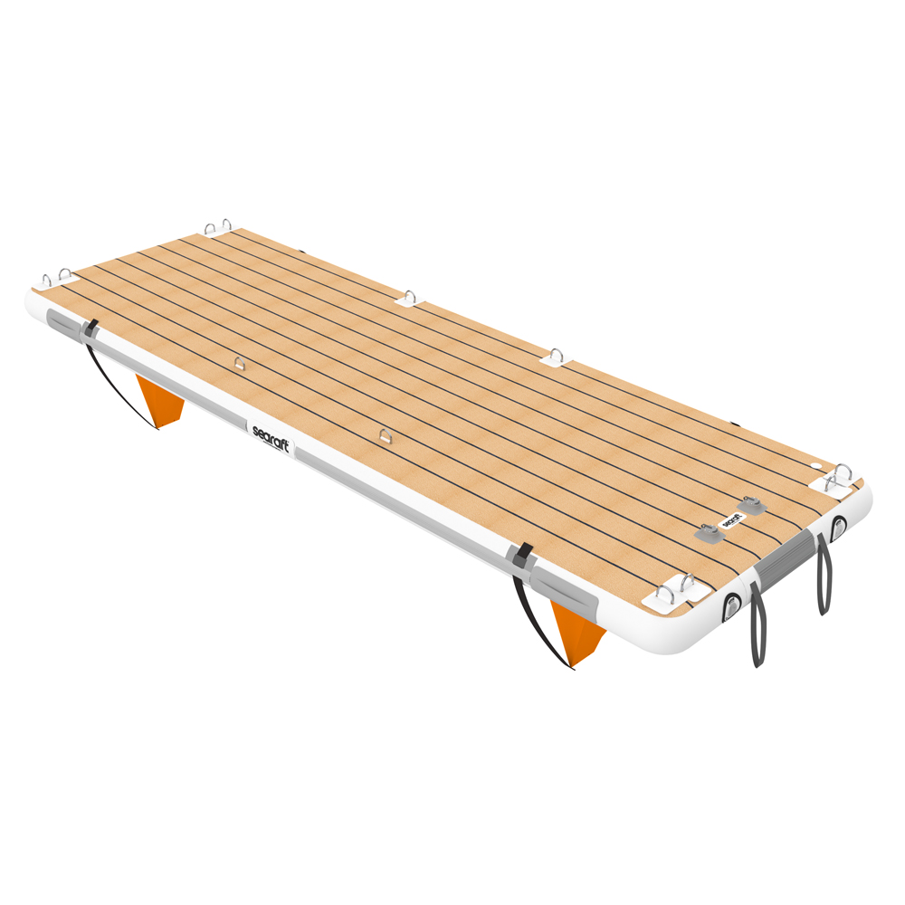 Teak deck grijs large opblaasbaar platform