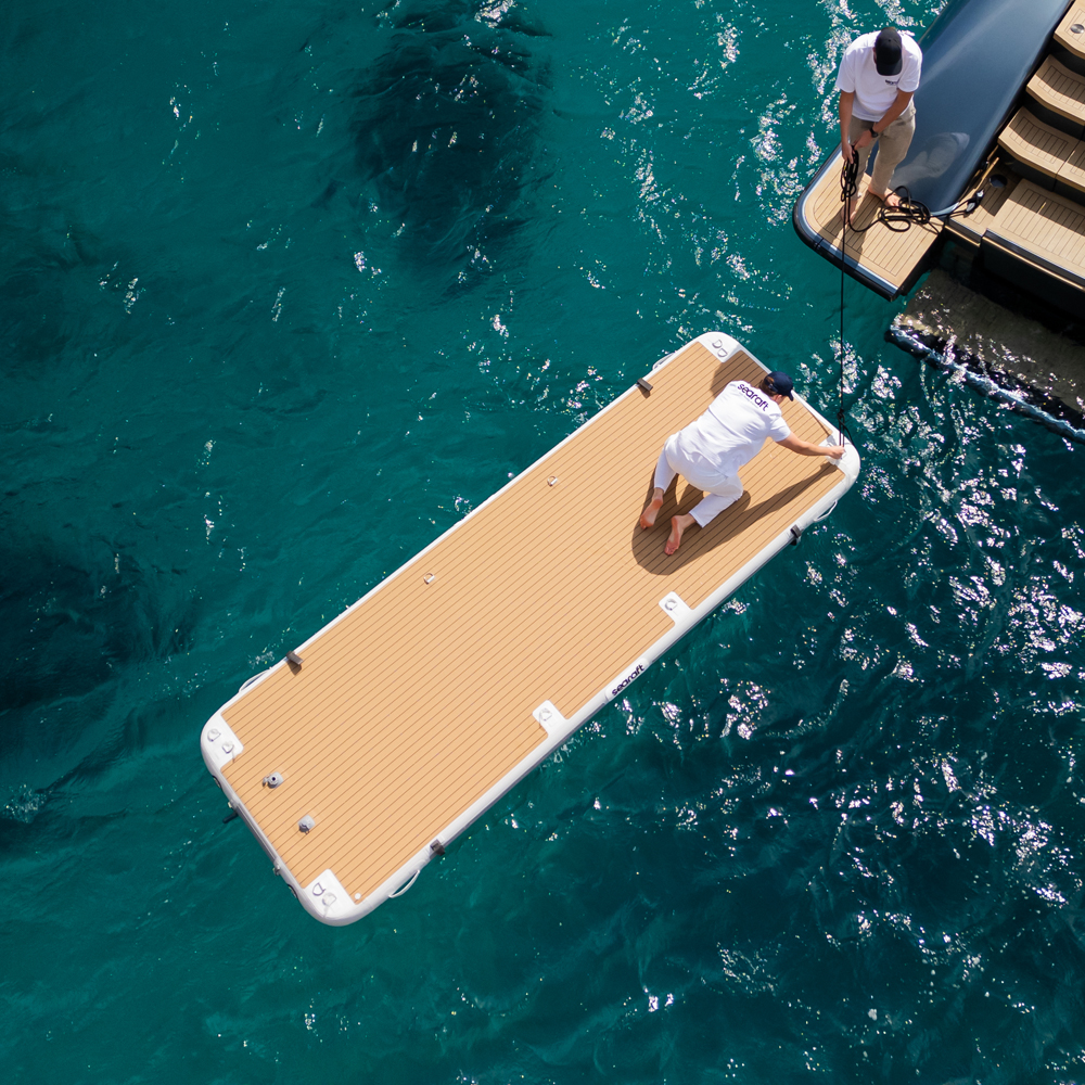 SeaRaft Teak deck grijs large opblaasbaar platform 4