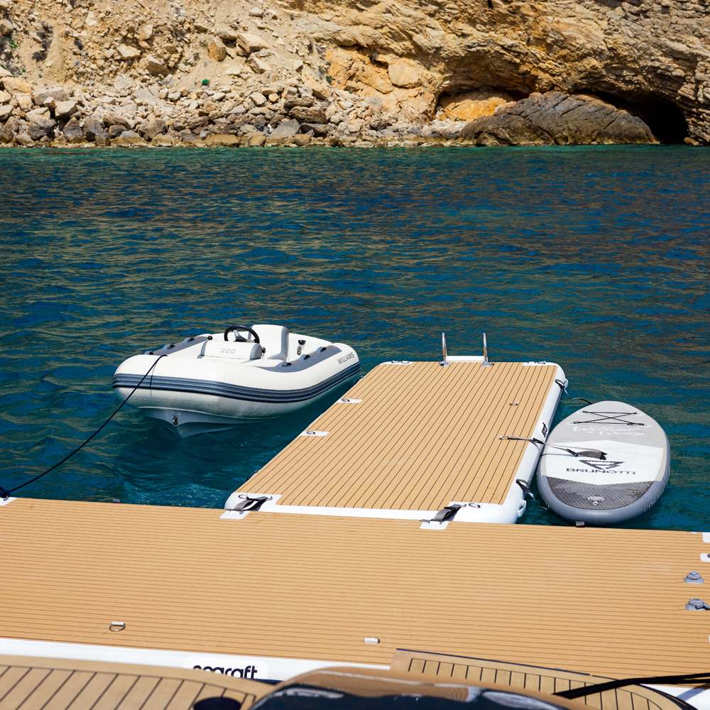 SeaRaft Teak deck grijs large opblaasbaar platform 8
