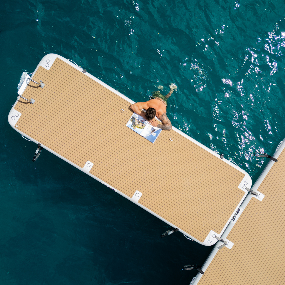 SeaRaft Teak deck grijs large opblaasbaar platform 9