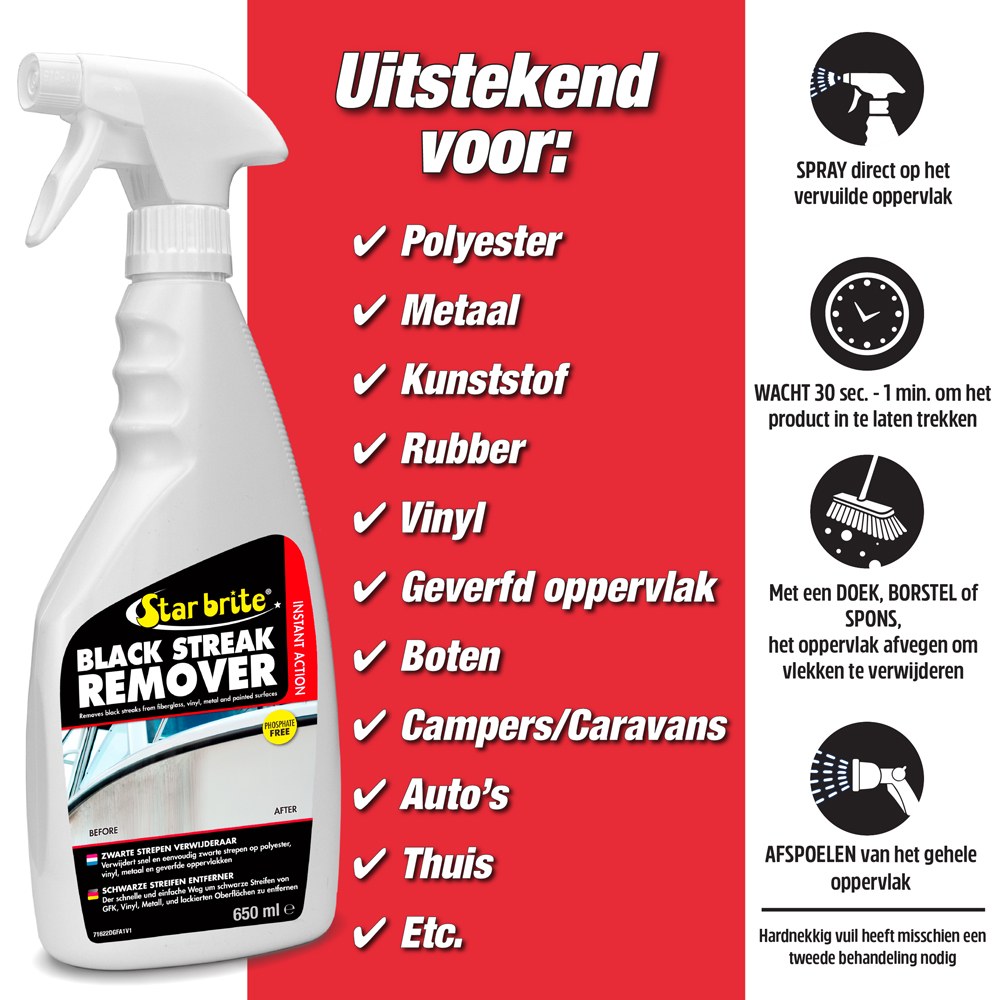 Starbrite zwarte strepen reiniger black streak remover gallon 3800 ml 3