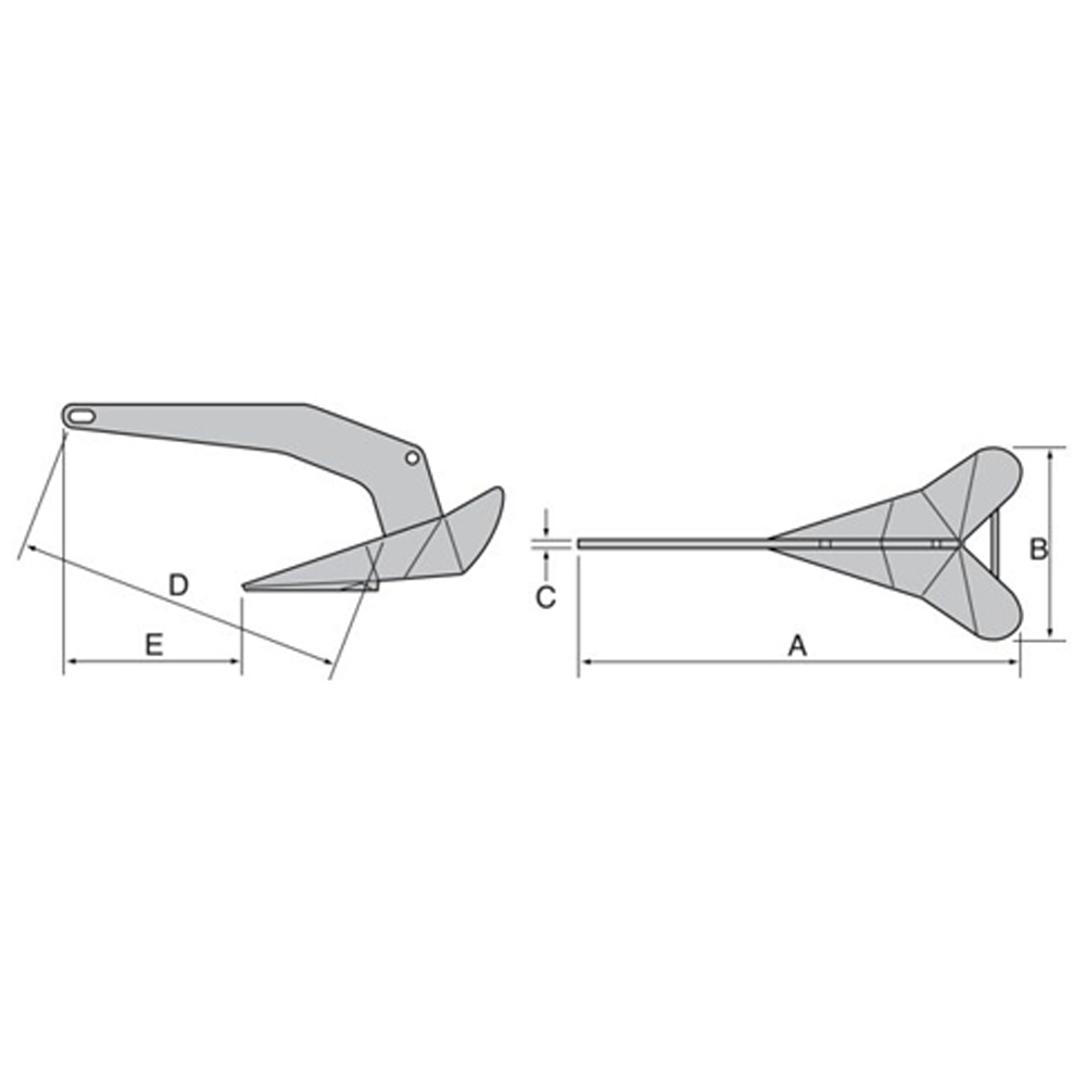 Lewmar delta anker gegalvaniseerd 6kg 2
